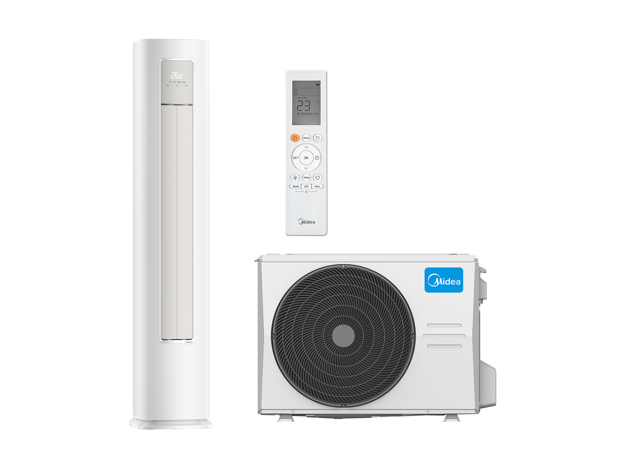 Колонная сплит-система Midea DC inverter 2026 MFSHA1-24FRN8G1 / MOX430UL-24HFN8-Q